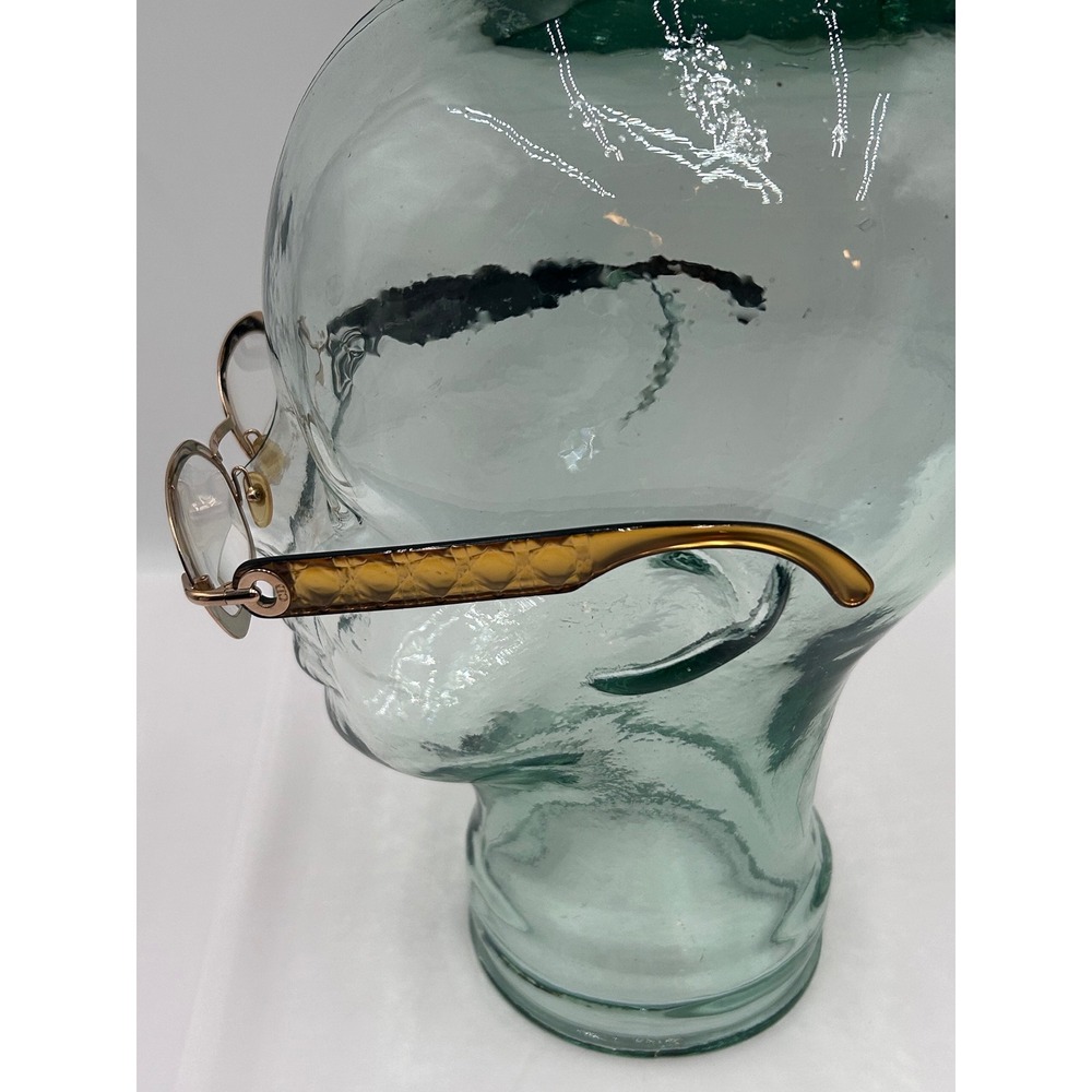 Christian Dior Vintage Carla 42W Gold Amber Oval glasses Frames Austria 49-22 - Picture 12 of 16